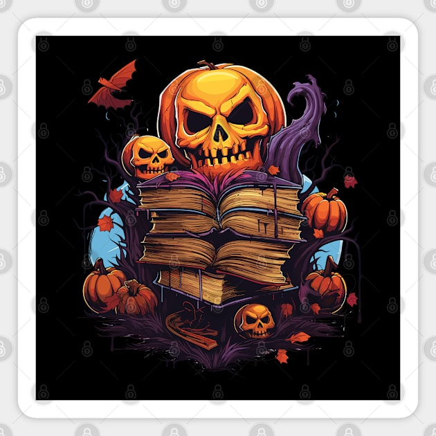 Halloween Gift For Book Lovers Magnet by PaulJus